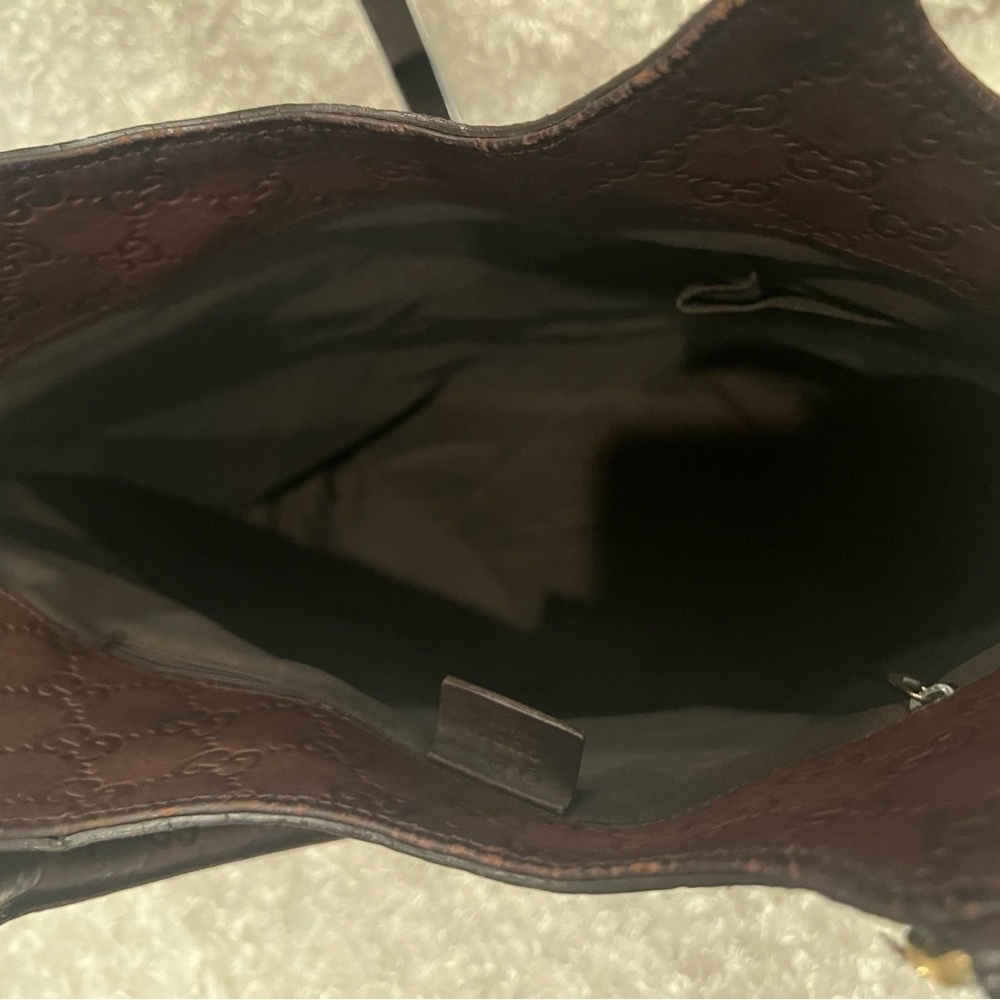 GUCCI Shoulder Bag Tote 279153 Canvas Leather Trim - Picture 6 of 15